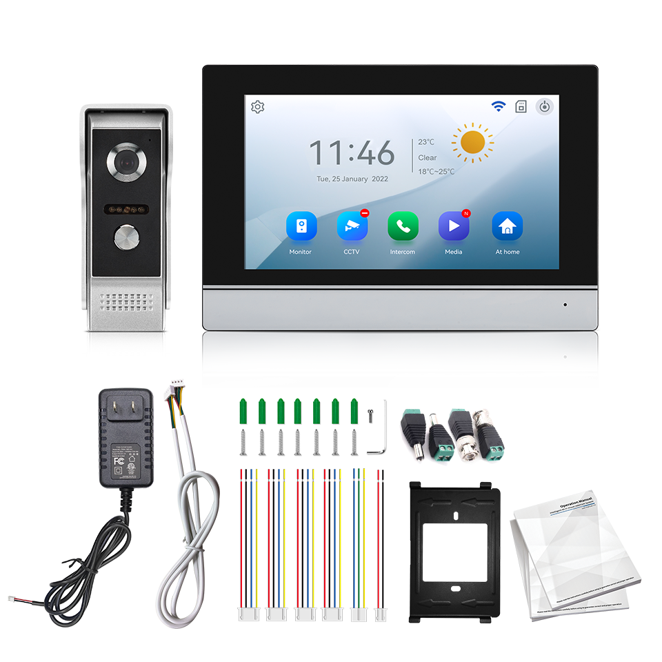 Home Security Adt - 7Inch IPS Scherm 2MP Tuya Afstandsbediening