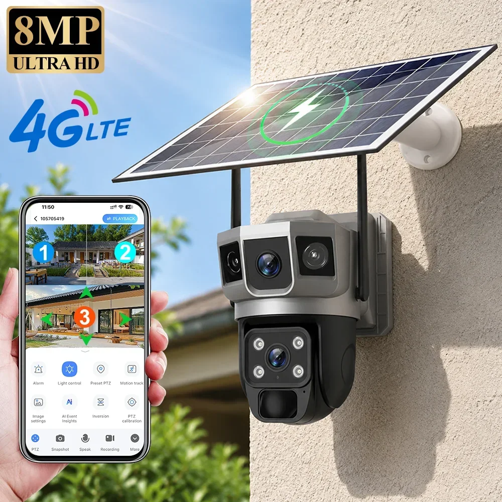 V380 4K 3 Schermen 4G Camera Z - Home Security Adt recensie en prijs