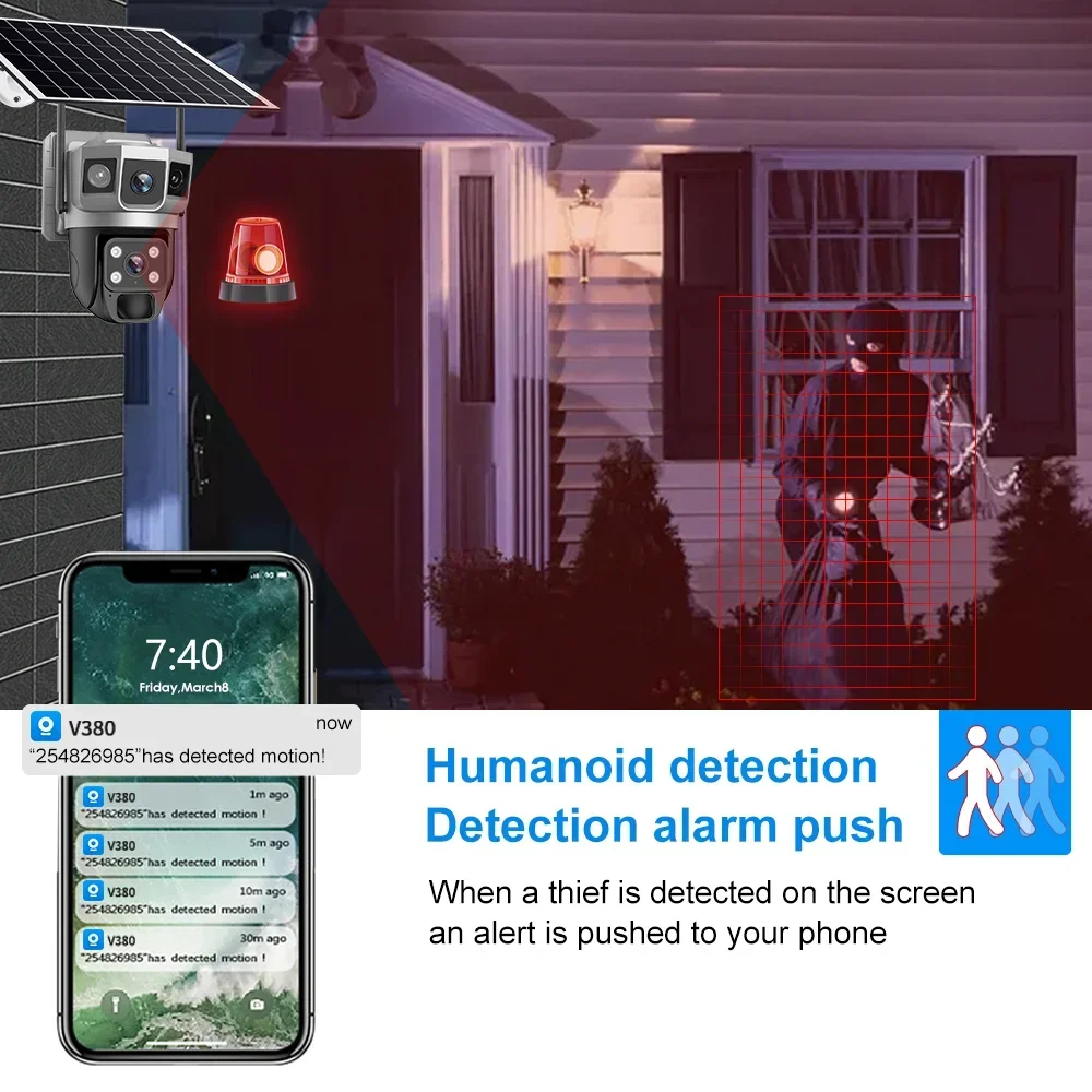 V380 4K 3 Schermen 4G Camera Z - Home Security Adt recensie en prijs