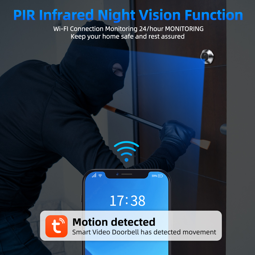 1080P WiFi Kijkgaatje Tuya Sma - Home Security Prices recensie en prijs